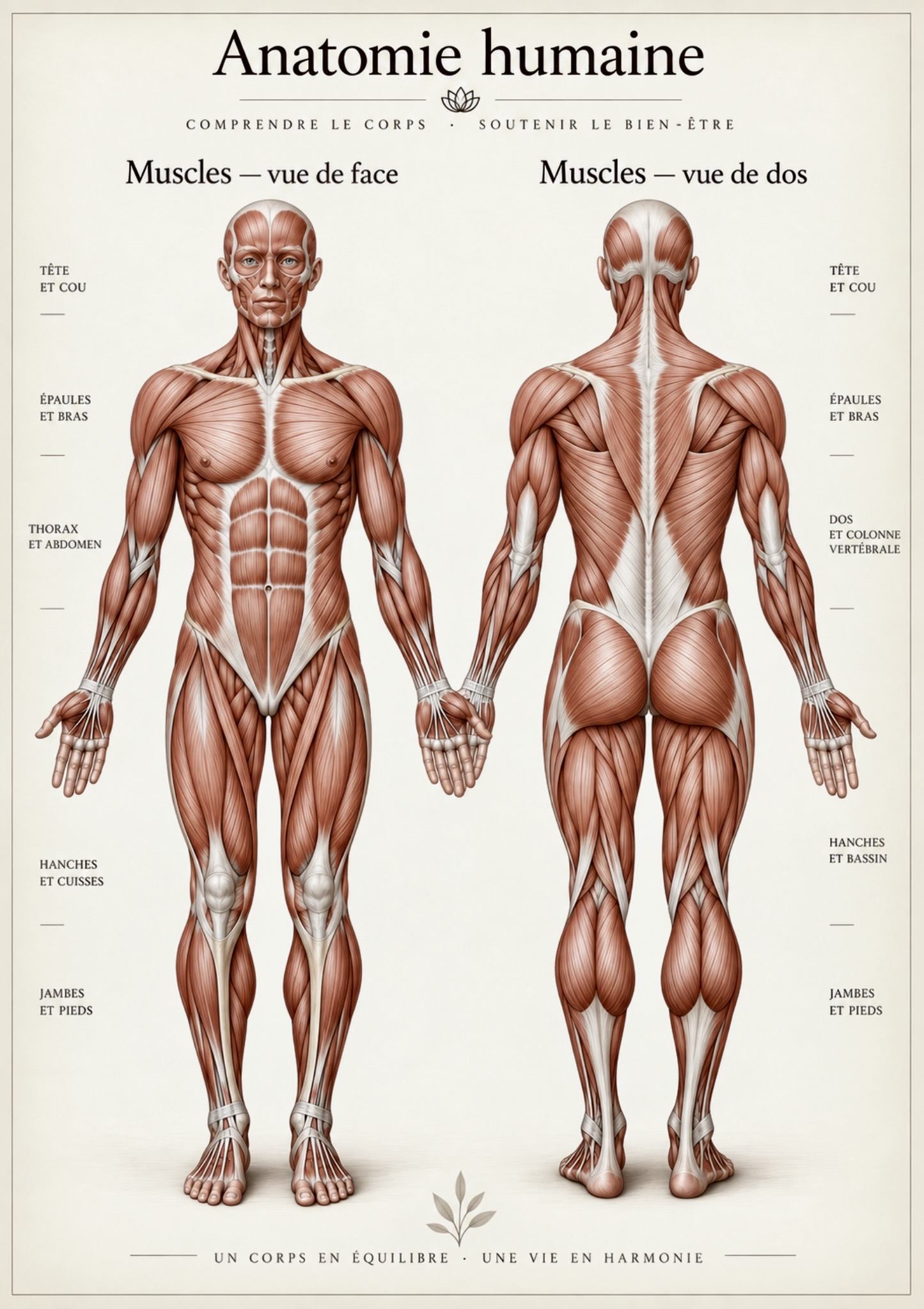 Illustration d'anatomie humaine, exemple de ton
